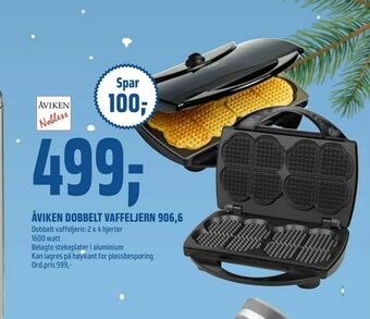 Coop Obs Åviken dobbelt vaffeljern 906,6 tilbud