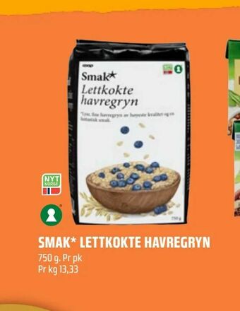 Coop Obs Smak* lettkokte havregryn tilbud
