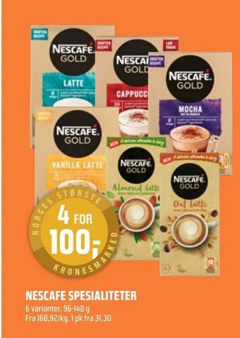 Coop Obs Nescafe spesialiteter tilbud