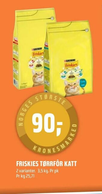 Coop Obs Friskies tørrfôr katt tilbud