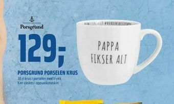 Coop Obs Porsgrund porselen krus tilbud