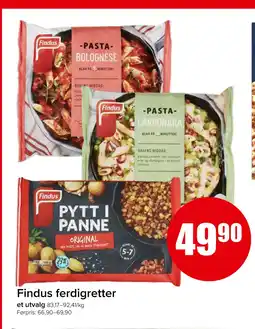 Spar Findus ferdigretter tilbud