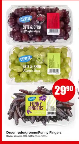 Spar Druer røde/grønne/Funny Fingers tilbud