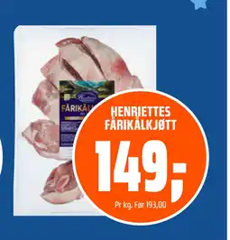 Coop Obs HENRIETTES FÅRIKÅLKJØTT tilbud
