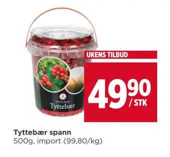 Meny Tyttebær spann tilbud