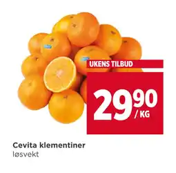 Meny Cevita klementiner tilbud