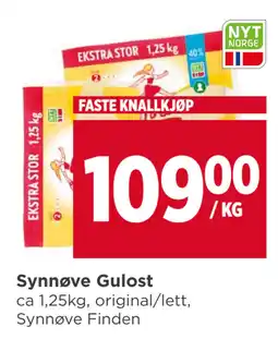 Meny Synnøve Gulost tilbud