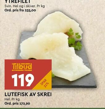 Coop Mega Lutefisk av skrei tilbud
