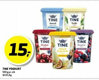 Bunnpris Tine yoghurt tilbud