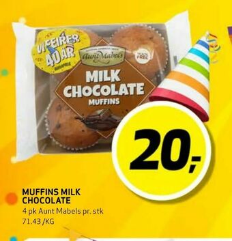 Bunnpris Muffins milk chocolate tilbud