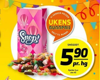 Bunnpris Smågodt tilbud