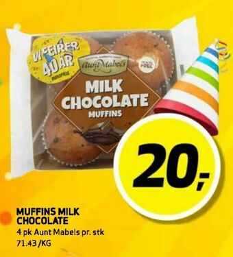 Bunnpris Muffins milk chocolate tilbud