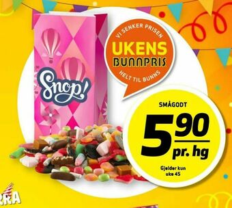 Bunnpris Smågodt tilbud