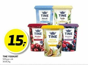 Bunnpris Tine yoghurt tilbud