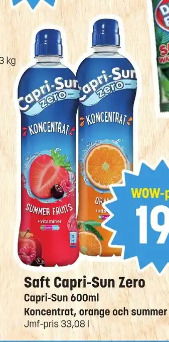 Eurocash Saft Capri-Sun Zero tilbud