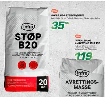 Coop Byggmix INFRA B20 STØPEMØRTEL tilbud