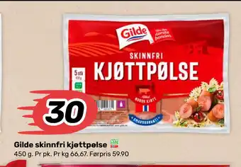 Matkroken Gilde skinnfri kjøttpølse tilbud
