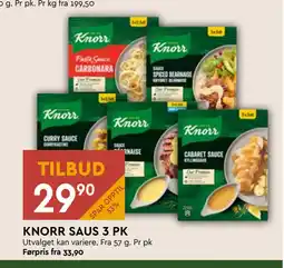 Coop Mega KNORR SAUS 3 PK tilbud