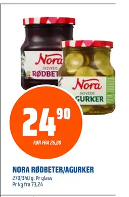 Coop Obs NORA RØDBETER/AGURKER tilbud