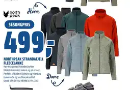 Coop Obs NORTHPEAK STRANDAFJELL FLEECEJAKKE tilbud