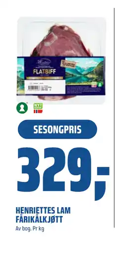 Coop Obs HENRIETTES LAM FÅRIKÅLKJØTT tilbud