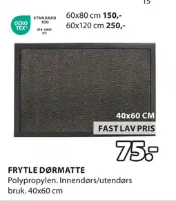 JYSK FRYTLE DØRMATTE tilbud