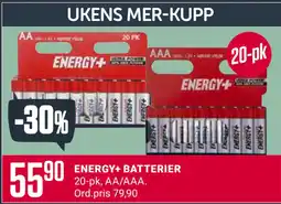 Europris ENERGY+ BATTERIER tilbud