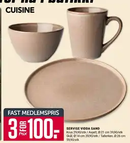 Europris SERVISE VIDDA SAND tilbud