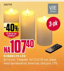 Europris KUBBELYS LED tilbud
