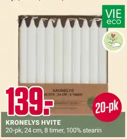 Europris KRONELYS HVITE tilbud