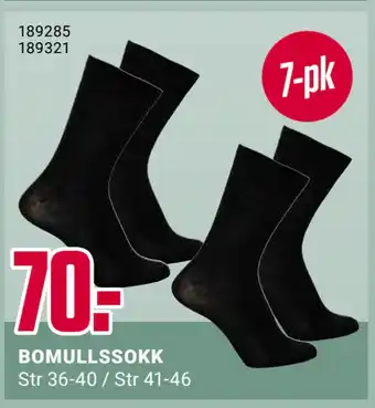 Europris BOMULLSSOKK tilbud