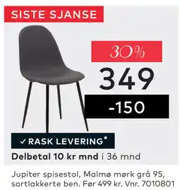 Skeidar Jupiter spisestol tilbud