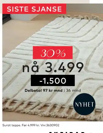 Skeidar Surat teppe tilbud