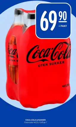 Rema 1000 COCA-COLA U/SUKKER tilbud