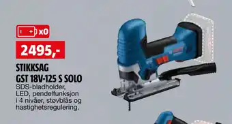 Bauhaus STIKKSAG GST 18V-125 S SOLO tilbud