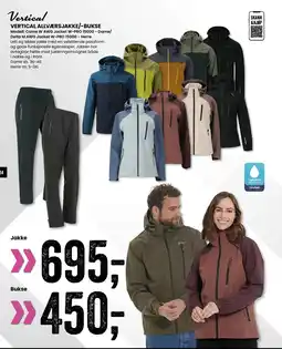 Sport Outlet VERTICAL ALLVÆRSJAKKE/-BUKSE tilbud