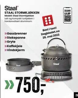 Sport Outlet STAAL STORMKJØKKEN tilbud