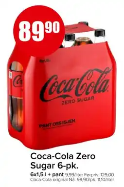 Spar COCA-COLA Zero Sugar 6-pk. tilbud