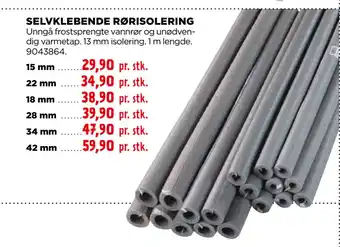 jem & fix SELVKLEBENDE RØRISOLERING tilbud