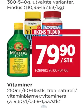 Meny Vitaminer tilbud