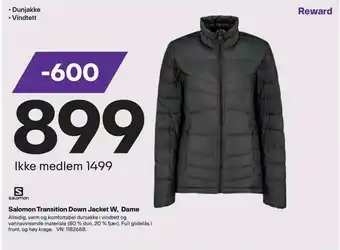 XXL Sport Salomon Transition Down Jacket W, Dame tilbud