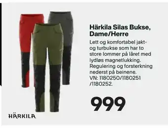 Härkila Silas Bukse, Dame/Herre