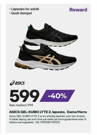 XXL Sport Asics gel-kumo lyte 2, løpesko, dame/herre. tilbud