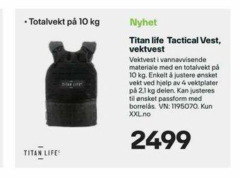 XXL Sport Titan life Tactical Vest, vektvest tilbud