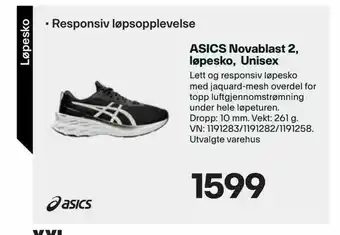 XXL Sport ASICS Novablast 2, løpesko, Unisex tilbud