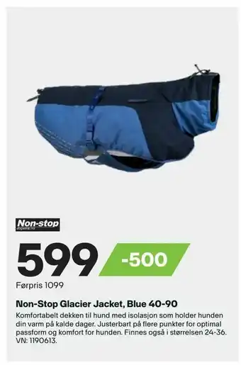 XXL Sport Non-Stop Glacier Jacket, Blue 40-90 tilbud