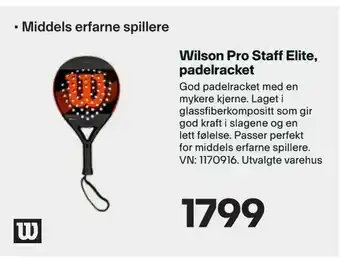 XXL Sport Wilson Pro Staff Elite, padelracket tilbud