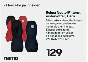 XXL Sport Reima Nouto Mittens, vintervotter, Barn tilbud