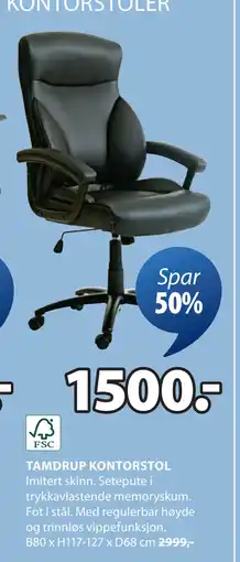 JYSK TAMDRUP KONTORSTOL tilbud