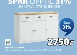 JYSK MARKSKEL SKJENK tilbud
